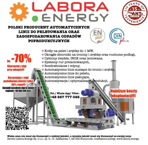 Peleciarki, Granulatory Labora.Energy - tylko 60 kWh/t - obrazek 6