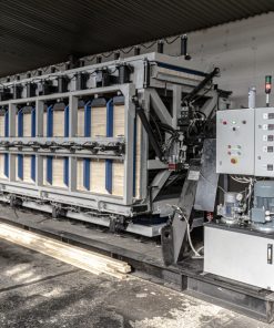 Prasa obrotowa hydrauliczna do klejonki JUWAL – prasa wiatrakowa do drewna