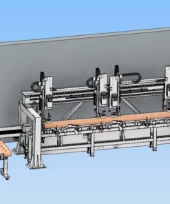 Przelotowa wiertarka CNC do desek i belek drewnianych